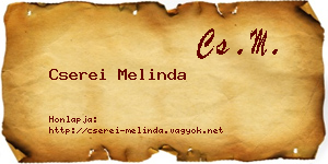Cserei Melinda névjegykártya