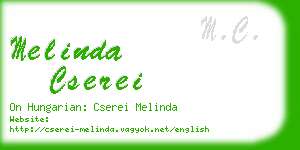 melinda cserei business card